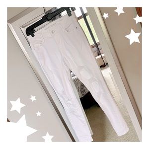 White Old Navy Rockstar Mid-rise Jeans